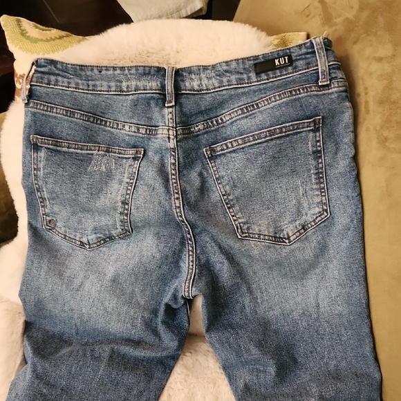 Kut from the Kloth Blue Distressed Jeans-Size 12 - Picture 4 of 5